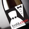 Ball & Chain – Bachelorette Wine Label PDF Download in Red
