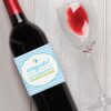 Congrats, You're Going To Be A Grandfather – Pregnancy Reveal Wine Label PDF Download in Blue for Boy