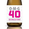 OMG 40 – 40th Birthday Wine Label PDF Download in Pink & Gray - Image 2