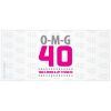 OMG 40 – 40th Birthday Wine Label PDF Download in Pink & Gray - Image 3