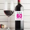 OMG 60 – 60th Birthday Wine Label PDF Download in Pink & Gray