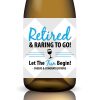Retired & Raring To Go – Retirement Congrats Wine Label PDF Download in Blue - Image 2