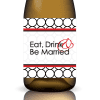 Eat, Drink & Be Married – Wedding or Engagement Wine Label PDF Download in Red - Image 2