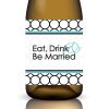Eat, Drink & Be Married – Wedding & Engagement Wine Label PDF Download in Turquoise - Image 2