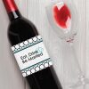 Eat, Drink & Be Married – Wedding & Engagement Wine Label PDF Download in Turquoise