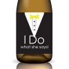 I Do & I Do What She Says – Wedding & Engagement Wine Label PDF Download Set in Yellow - Image 3