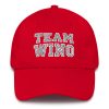 Team Wino Collegiate Graphic – Cotton Baseball Cap (in red)