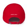 Team Wino Collegiate Graphic – Cotton Baseball Cap (in red) - Image 2