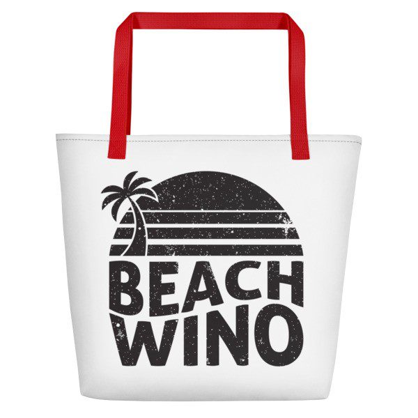 beach wino tote bag