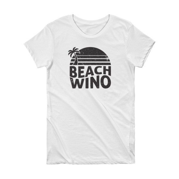 beach wino white t-shirt