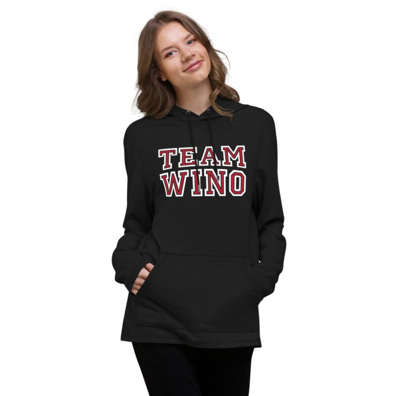 Team Wino Women’s Lightweight Hoodie in Black