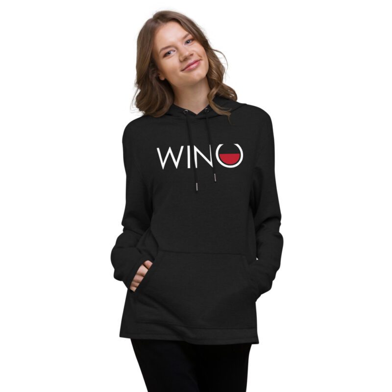 Wino Logo Women’s Lightweight Hoodie in Black