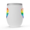 Wine Is Love – Rainbow And White Stemless Wine Tumbler - Image 3