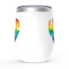 Wine Is Love – Rainbow And White Stemless Wine Tumbler - Image 2