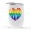 Wine Is Love – Rainbow And White Stemless Wine Tumbler